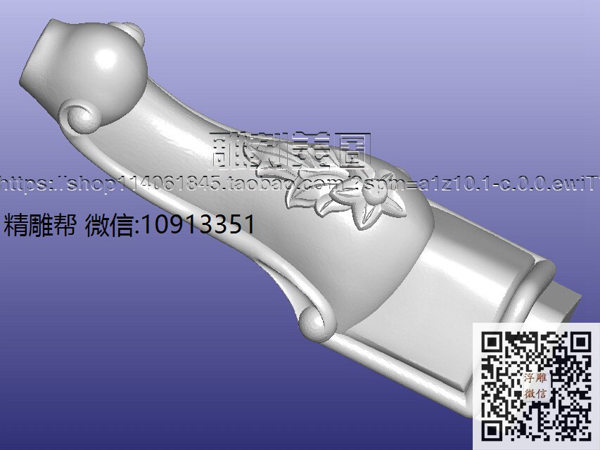 1203-玛润奇   V512脚-xiu_圆雕图立体雕花桌腿3d打印洋花沙发腿圆柱木雕柱腿精雕图浮雕图